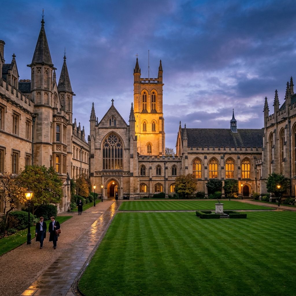 Prestigious UK university facade